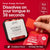 Glenari Energy Strips cranberry flavor supplement packaging on a red background, with a hand peeling a red strip from a packet. Text highlights 50mg caffeine, 30mg L-Theanine, and 1000mg B12.