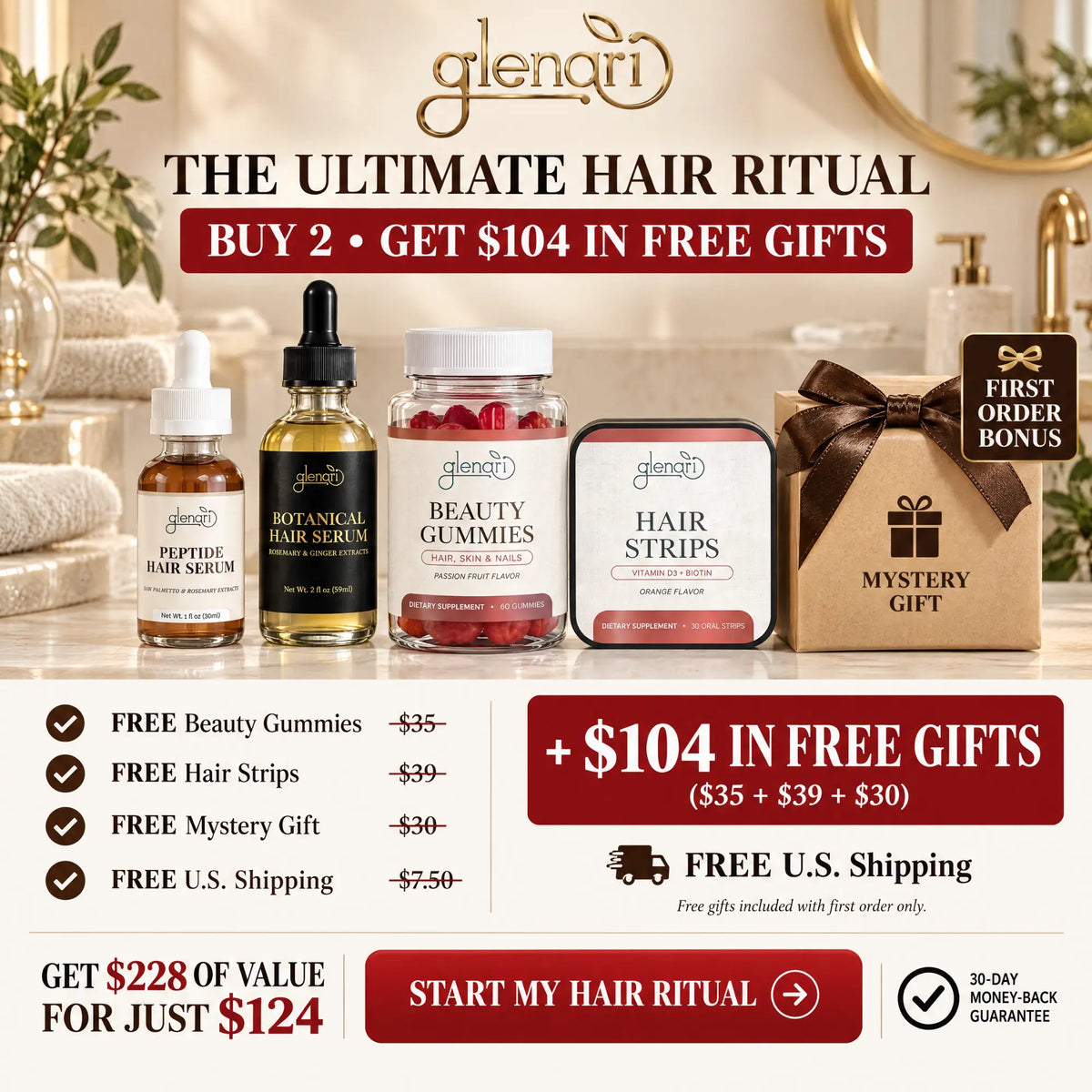 The Full Crown Ritual — Botanical + Peptide Hair Serum Set